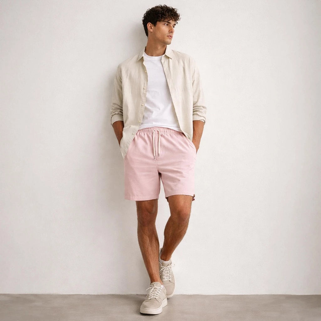 Kit 3 Short de Linho Masculino